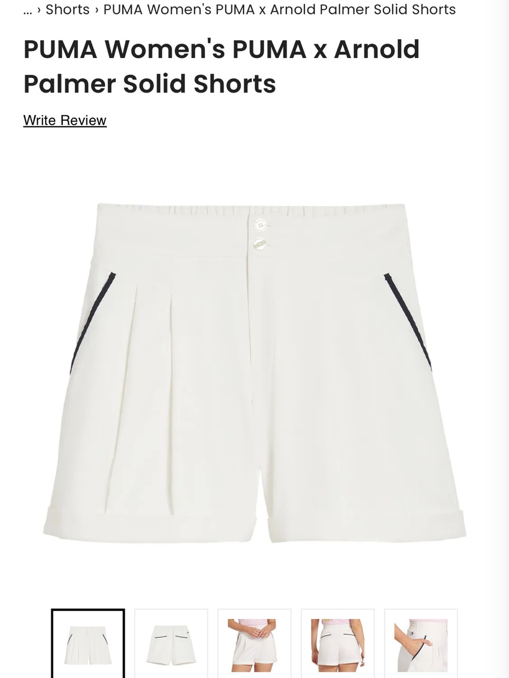 PUMA Women's PUMA x Arnold Palmer Solid Shorts